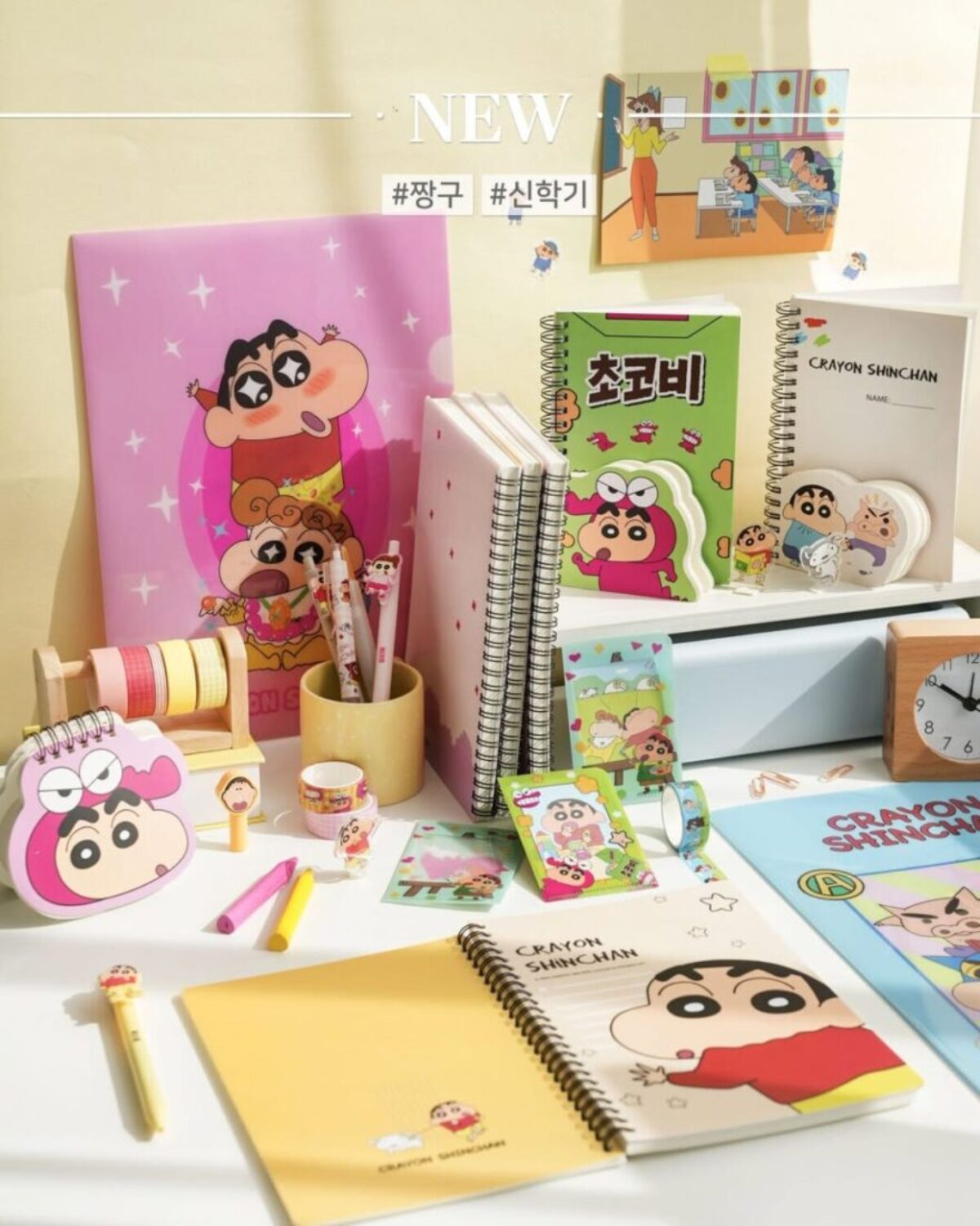 韓国ダイソー×クレヨンしんちゃん】新学期にぴったりな文房具が新登場