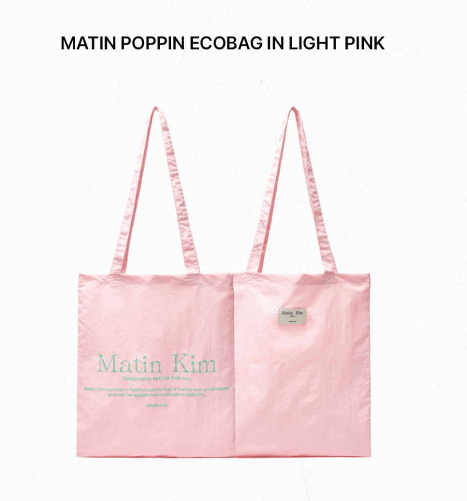 MATIN POPPIN ECO BAG IN LIGHT PINK