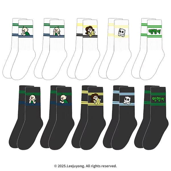 メンズ用 デザインクルー丈ソックス