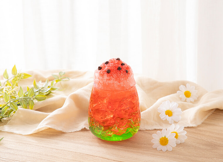 スイカ?かき氷ドリンク