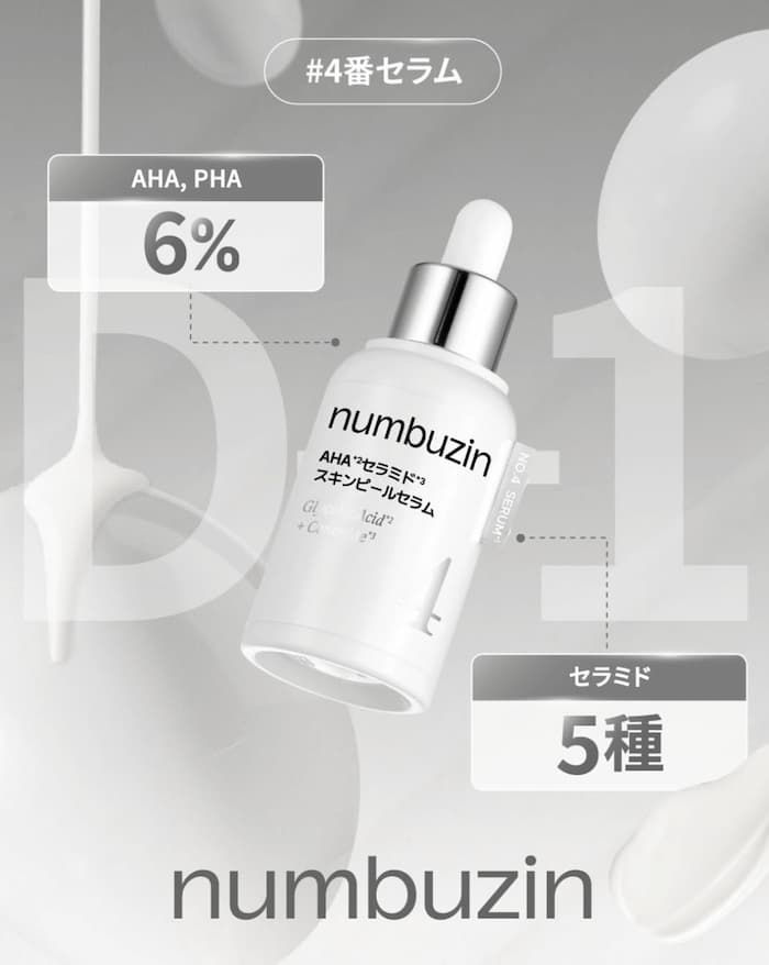 numbuzin 4番セラム（AHAセラミドスキンピールセラム）
