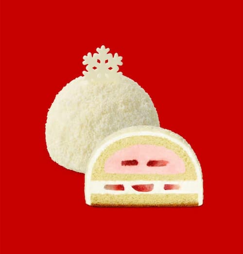 イチゴスノーフレークケーキ