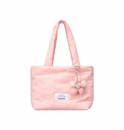 ブルーミング ピンク ナイロンバッグ