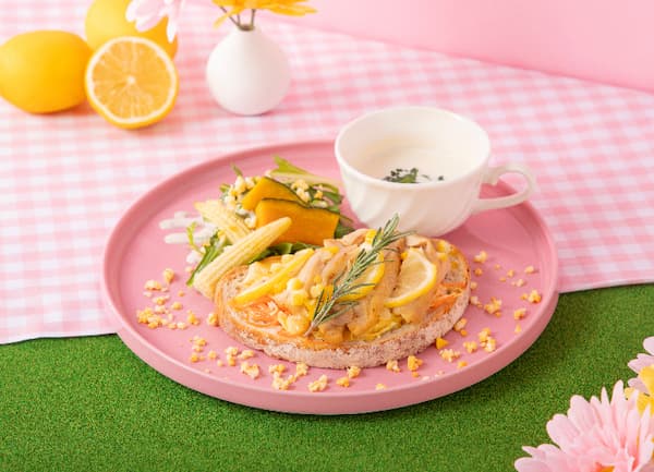 レモンチキンオープンサンド