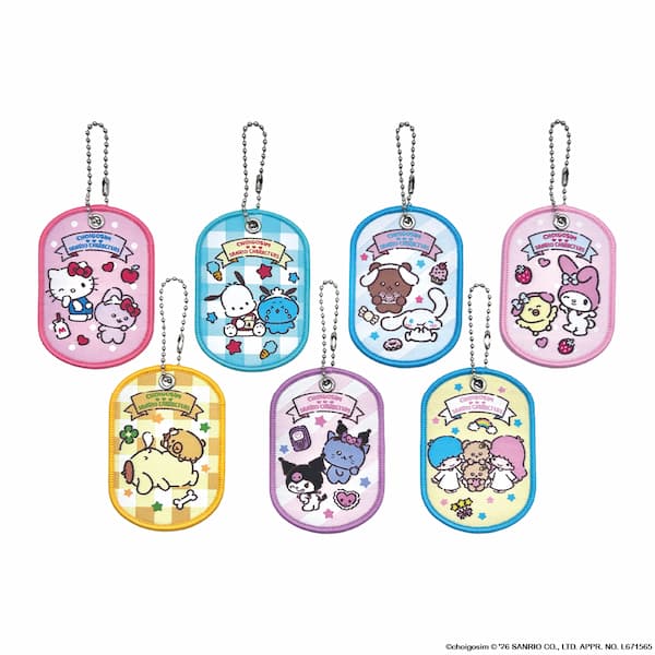 チェゴシム×サンリオキャラクターズ　ランダムワッペンキーホルダー