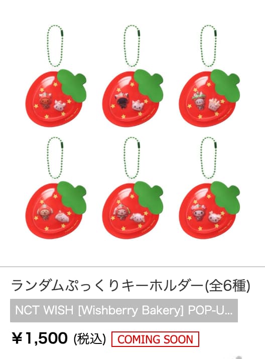ランダムぷっくりキーホルダー(全6種)