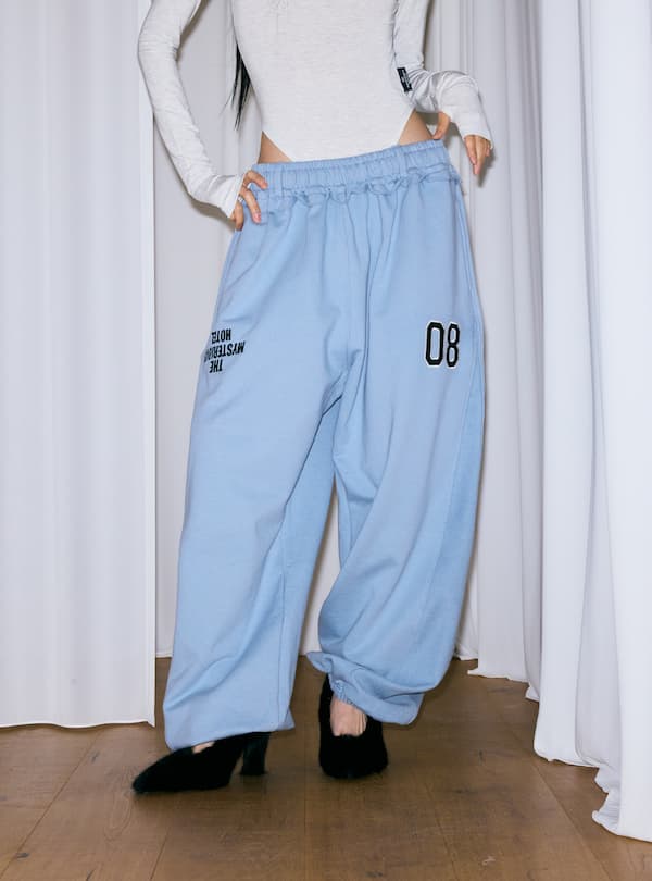 08 CUT-OFF SWEAT PT - BLUE