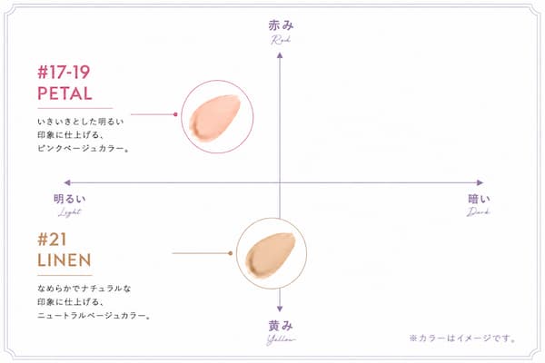 グリームカバレッジクッション カラー
