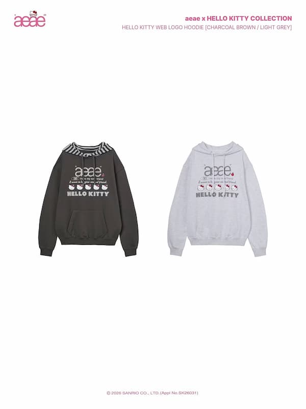 HELLO KITTY WEB LOGO HOODIE